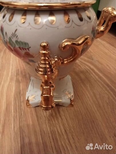 Самовар Розовая Гжель