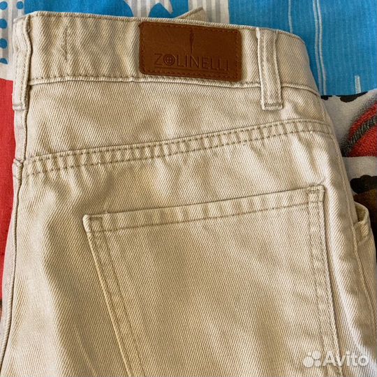 Джинсы карго бежевые