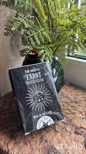 Карты таро уэйта черные мини пластиковые