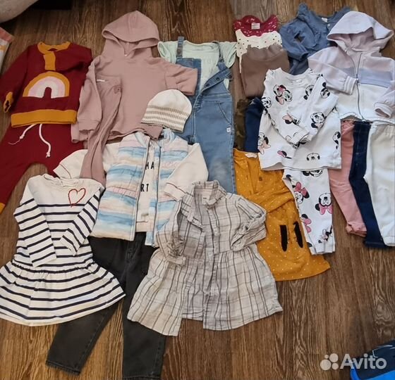 Пакет одежды на девочку 2-3 года. 86-95 рост