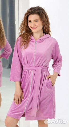 Халат женский велюр