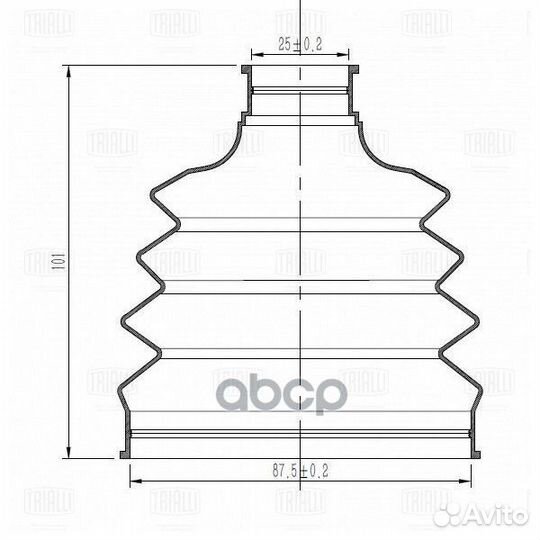 Пыльник шруса для а/м VW Polo V (09) (наруж.ко
