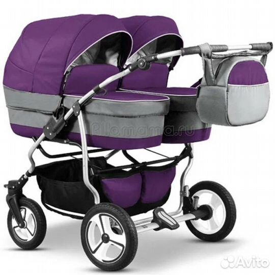 Коляска для двойни 3 в 1 микадо