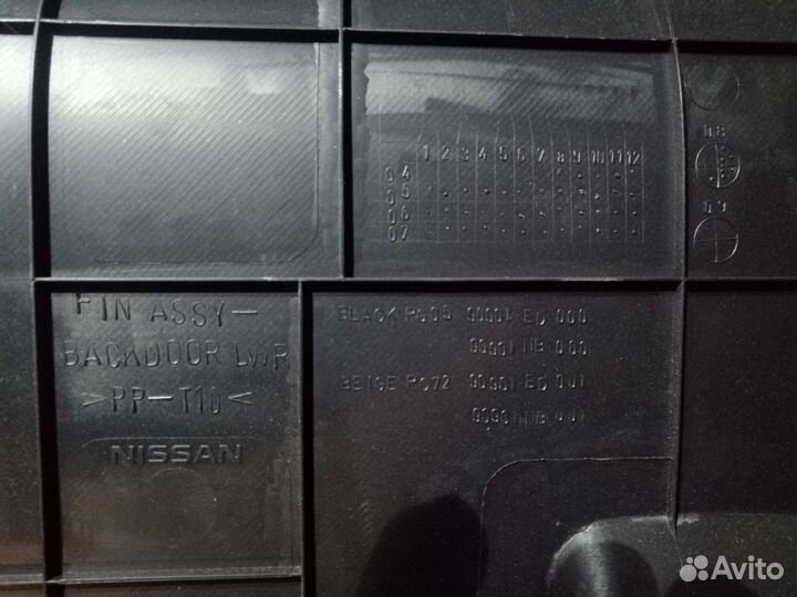 Обшивка крышка багажника Ниссан Тиида хэтчбек c11