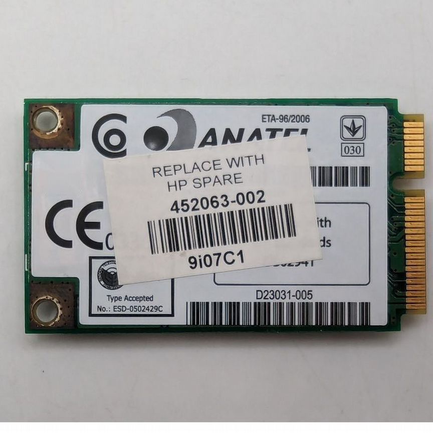 [452063-002] Wi-Fi Модуль 452063-002, 407676-002, 396331-002, H