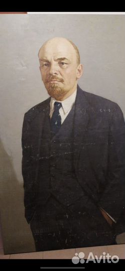 Портрет Ленина В.И.,р.202*126 см.,холст,масло