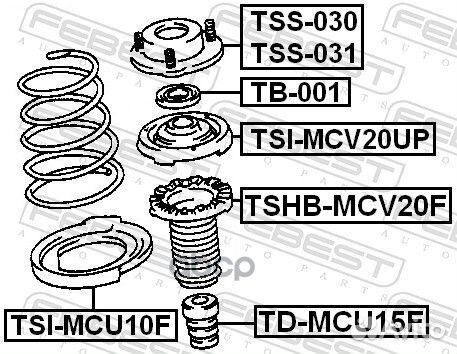 Проставка пружины подвески TSI-MCU10F Febest
