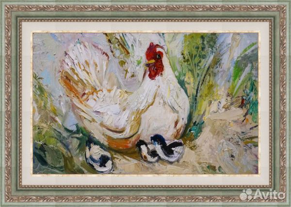 Картина Петух и Курица Деревенский Сюжет