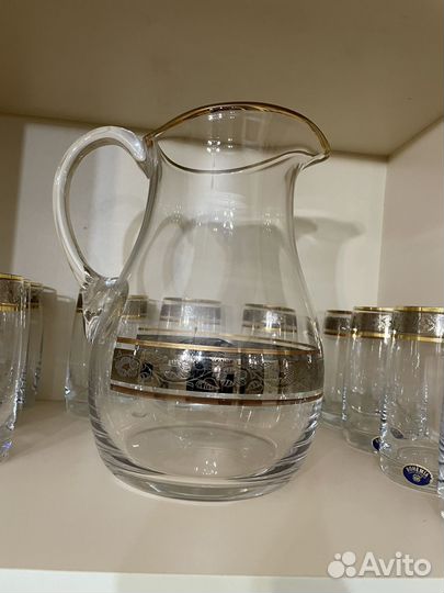 Кувшин и стаканы богемия