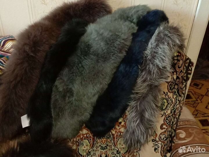 Меховой воротник енот и опушки