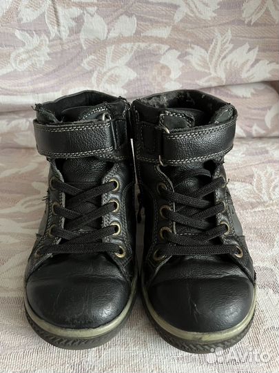 Кожанные ботинки весна-осень