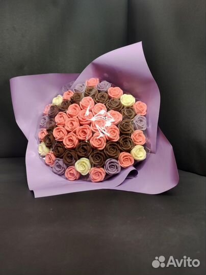 Розы из Бельгийского Шоколада - 51 шт в Букете