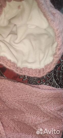 Вязаная шапка и шарф