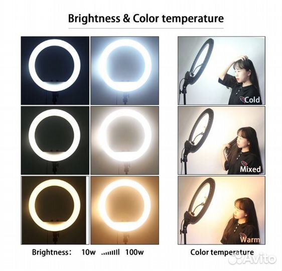 Лампа кольцевая LED MJ26