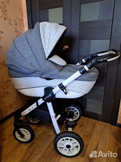 Коляска 2 в 1 adamex серая