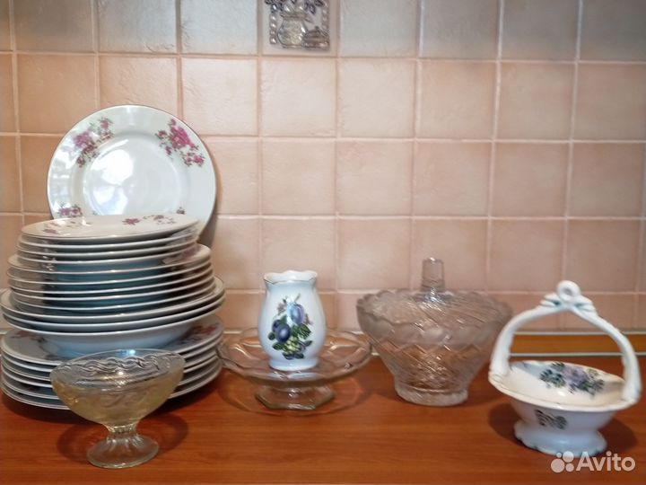 Посуда.Стекло, хрусталь,фарфор