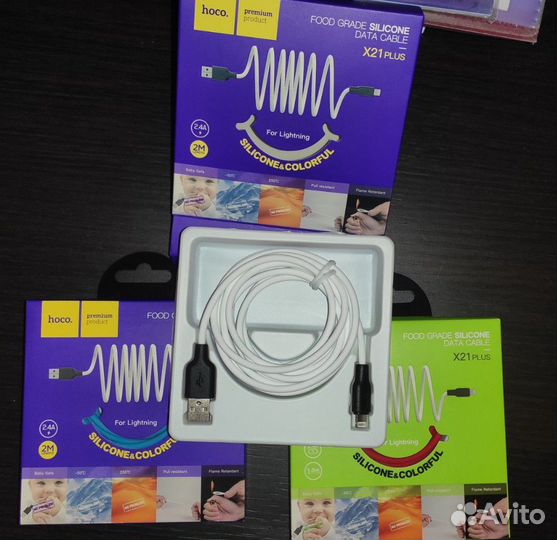 Очень мягкий силиконовый кабель lightning Hoco x21