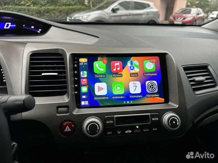 Магнитола honda civic 4D с carplay