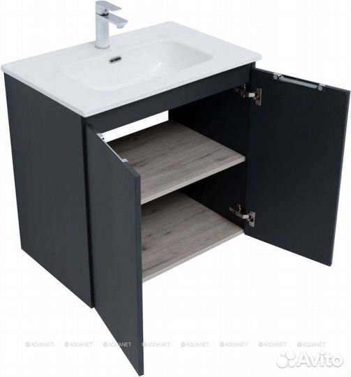 Тумба под раковину Aquanet Алвита new 70 подвесная