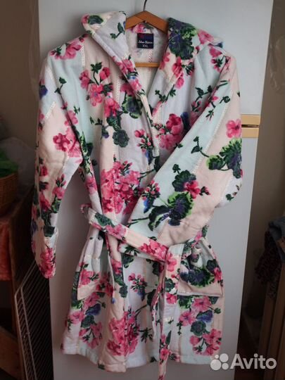 Халат махровый с капюшоном женский хлопок Турция