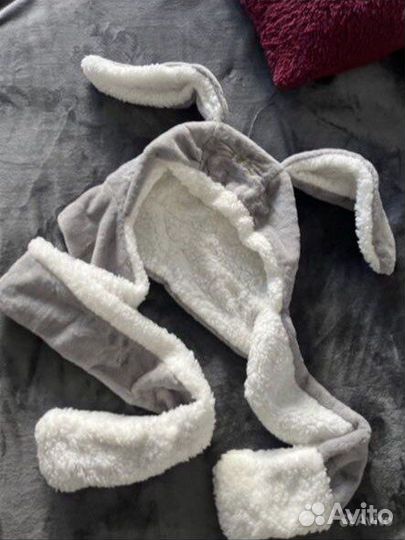 Теплая шапка с ушками