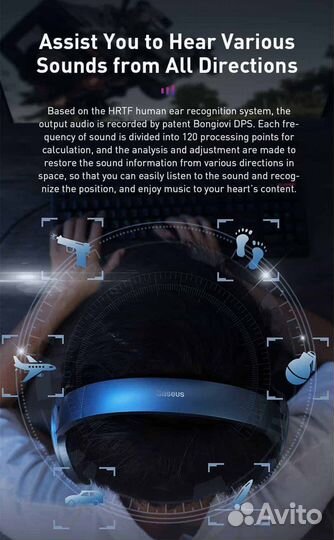 Игровые наушники Baseus Gamo 3D Stereo -Гарантия