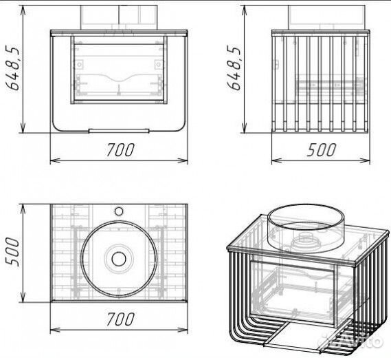 Мебель для ванной Grossman Винтаж 70 веллингтон/черный GR-4042BW