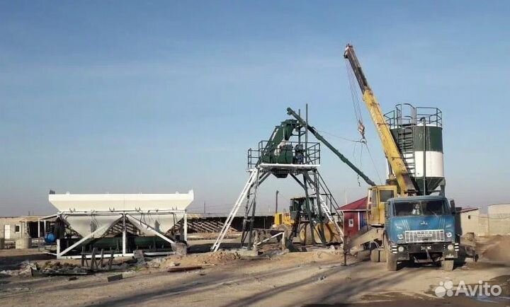 Бетонный завод скиповый 90 м3