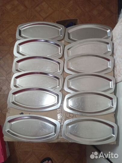Тарелки овальные из нерж.12шт