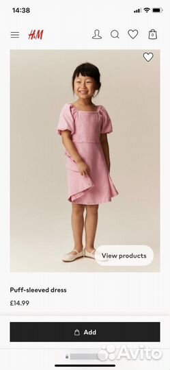 Платье джинсовое hm новое