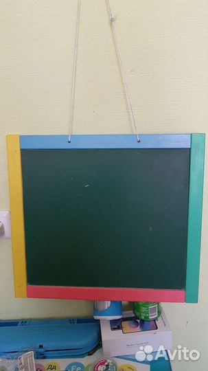 Магнитная доска с буквами и для рисования мелом