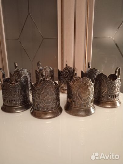 Подстаканники Космос мельхиор СССР