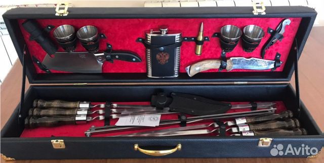 Шашлычный набор №7 в подарочном кейсе