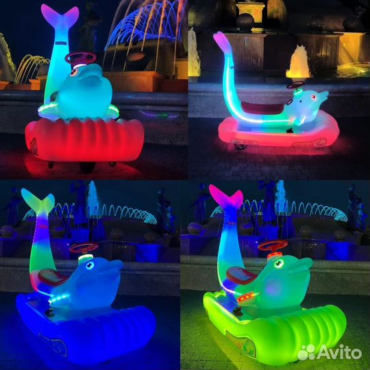 Дельфин электромобиль, электромобиль аттракцион