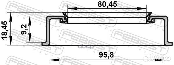 Сальник ступицы колеса перед прав/лев toyota