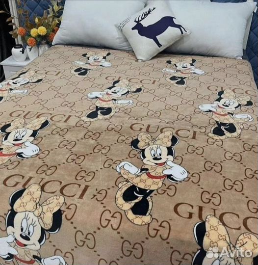 Брендовый плед 210*230 Gucci & Dior