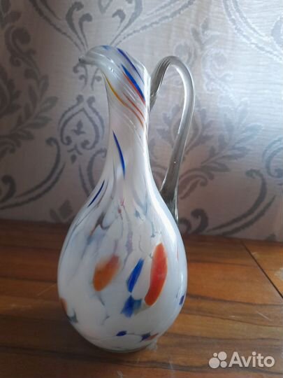 Кувшин из гутного стекла СССР