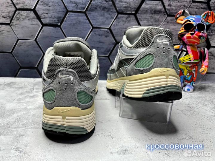 Кроссовки летние Nike p6000 зеленый