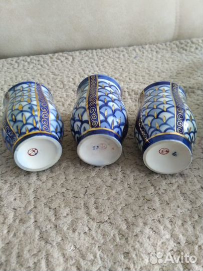 Фарфор СССР. Сусальное золото, кобальт. Редкий