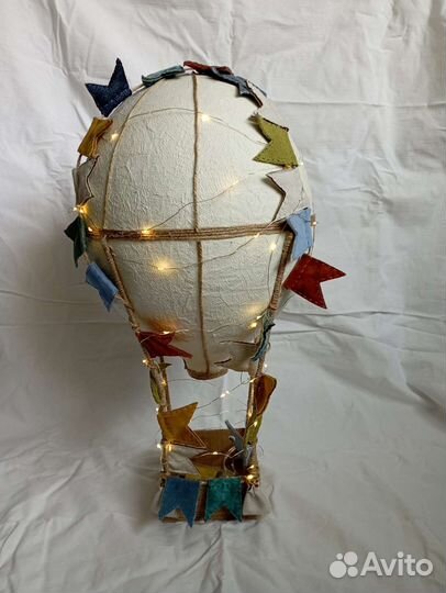 Воздушный шар с корзиной. Декор в детскую комнату