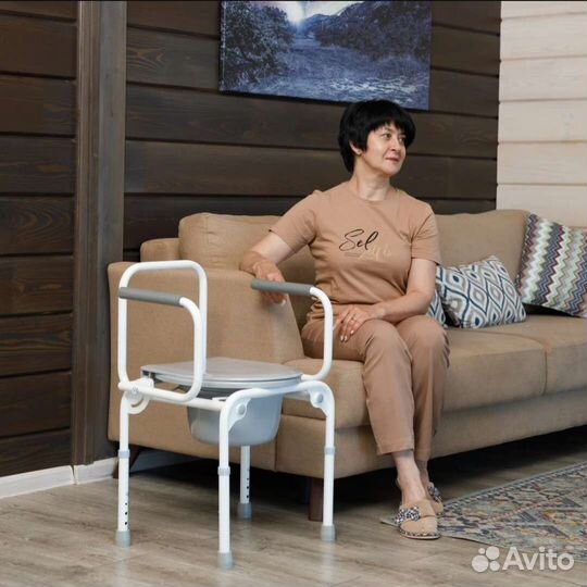 Санитарный стул откидные ручки Доставка бесплатно