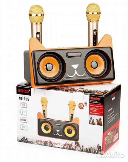 Беспроводная караоке система SD305 с 2 микрофонами