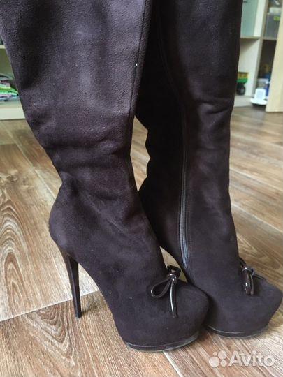 Сапоги шоколадного цвета