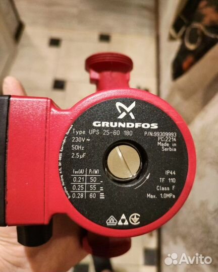 Циркуляционный насос grundfos 25 60-180