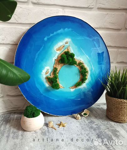 Картина из эпоксидной смолы Остров Вила-Франка