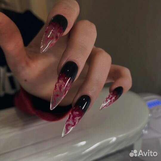 Маникюр наращивание экстра крейзи crazy