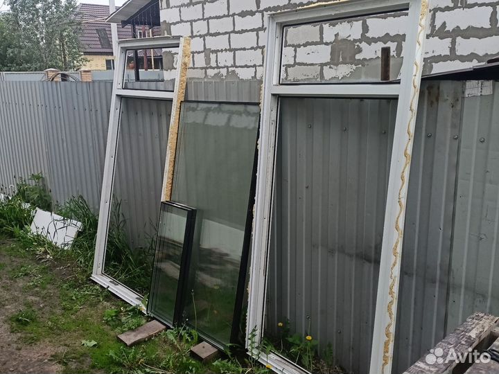 Окна пластиковые бу глухие