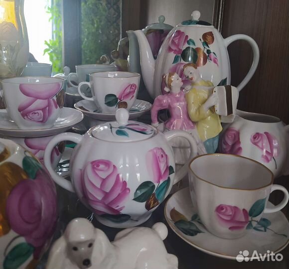 Сервиз кофейный свадебный роза лфз