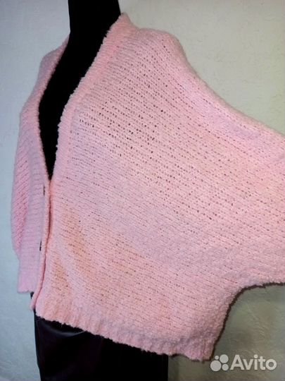 Кардиган пудра букле Италия оверсайз