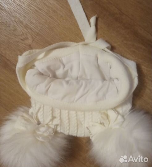 Комплект шапка и шарф для девочки 50-52 см